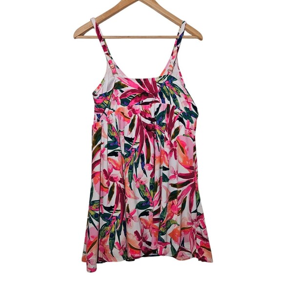 Bal Harbour 16W Hip Minimizer Tropical One-Piece Swimsuit Dress Vacation Resort - Picture 7 of 12